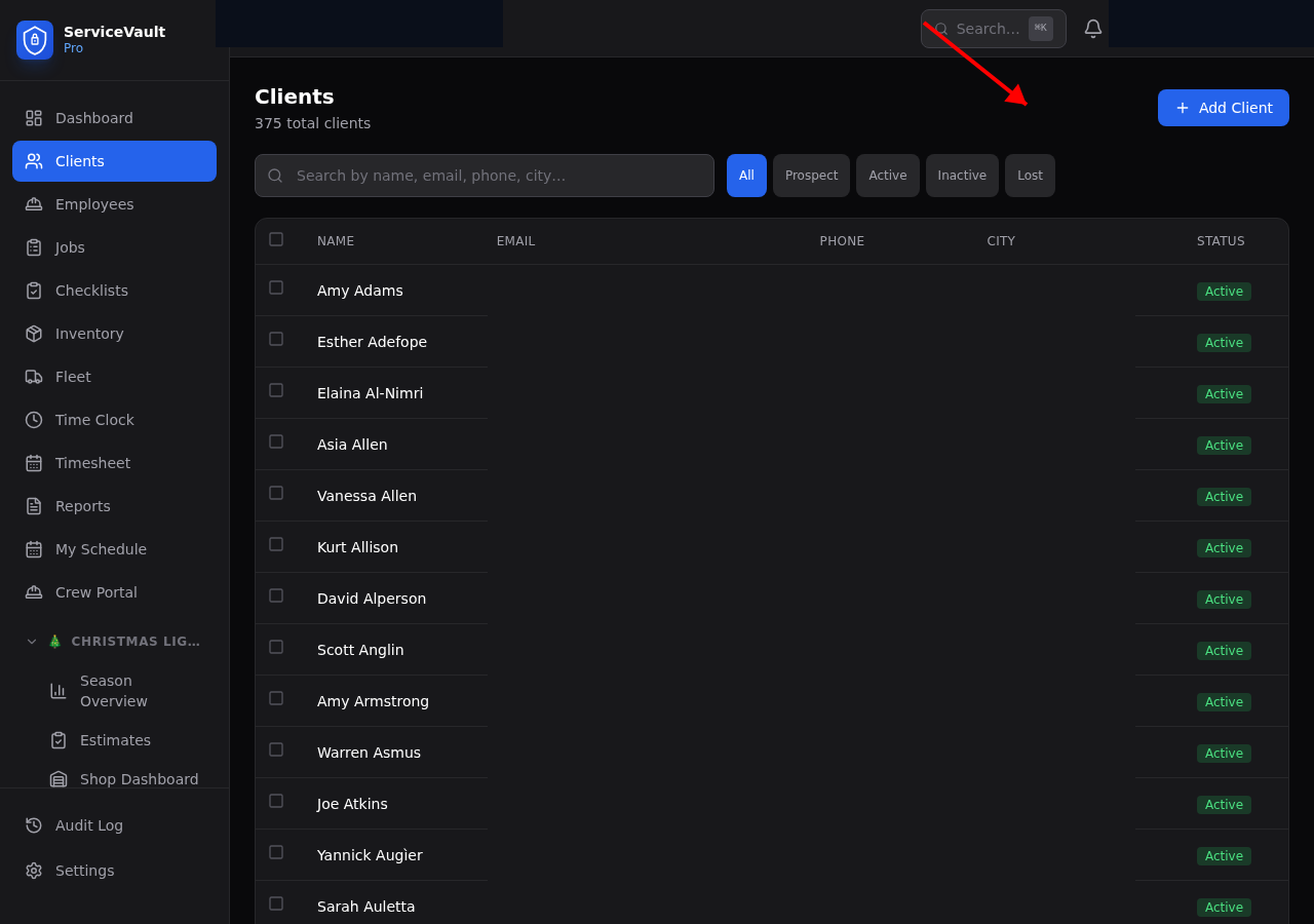 Export CSV button in action bar