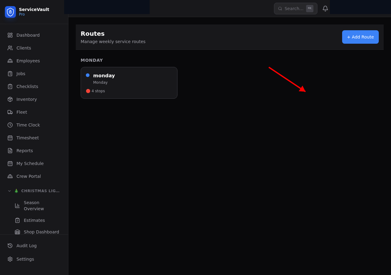 LC route detail Add Stop button