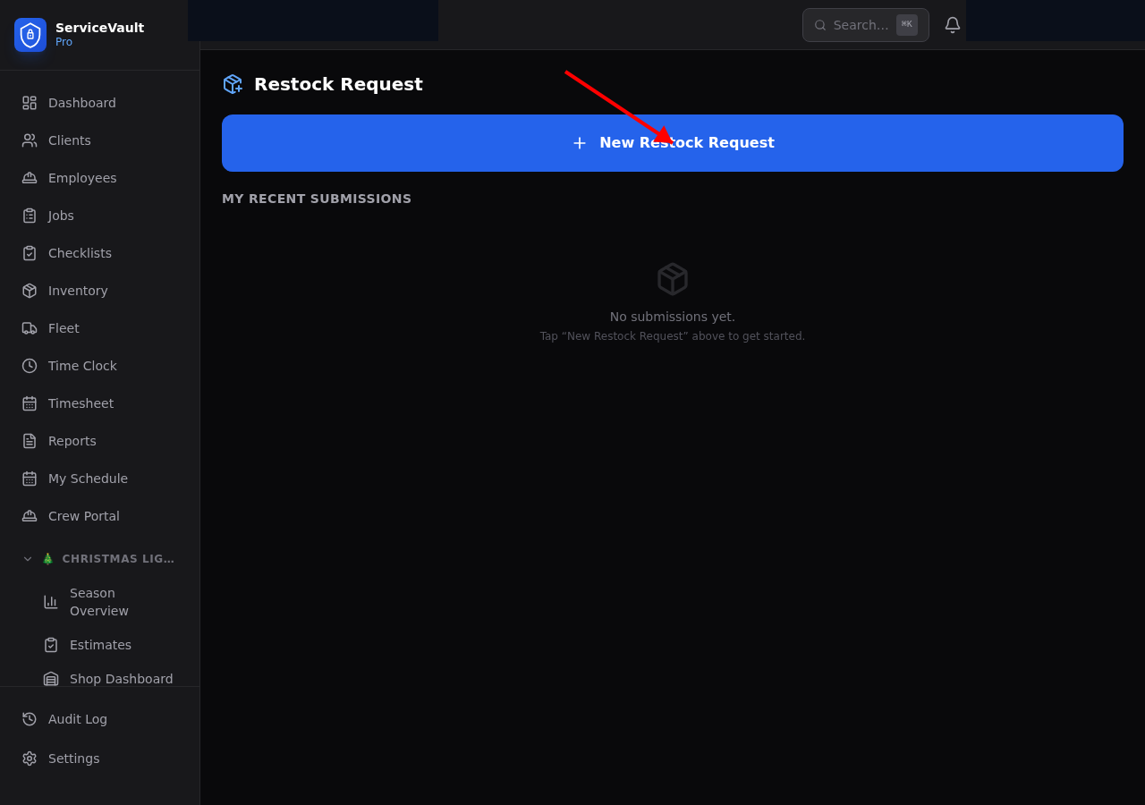 Restock requests list